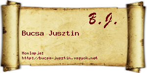 Bucsa Jusztin névjegykártya
